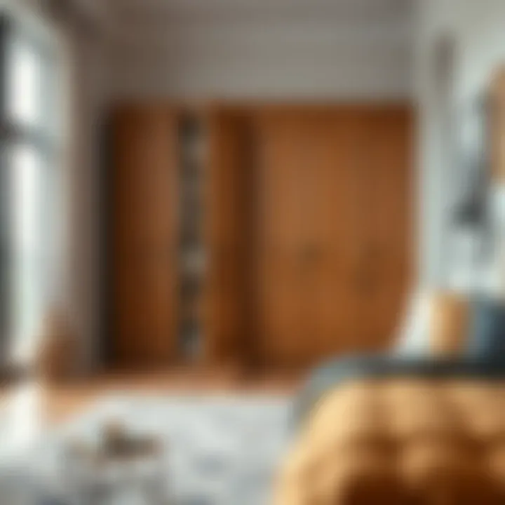 Maximizing Space with Style Functional storage solutions in six-door wardrobe