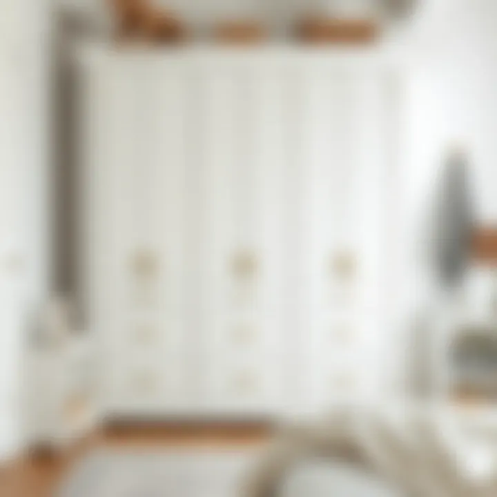 Practical Storage Solutions Functional white wardrobe with ample storage for children