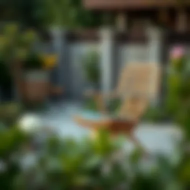 Stylish Outdoor Chair Elegant outdoor chair in a garden setting