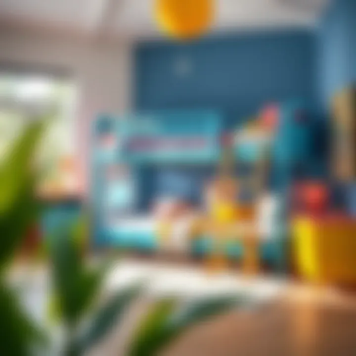 Colorful and creative youth room bunk bed