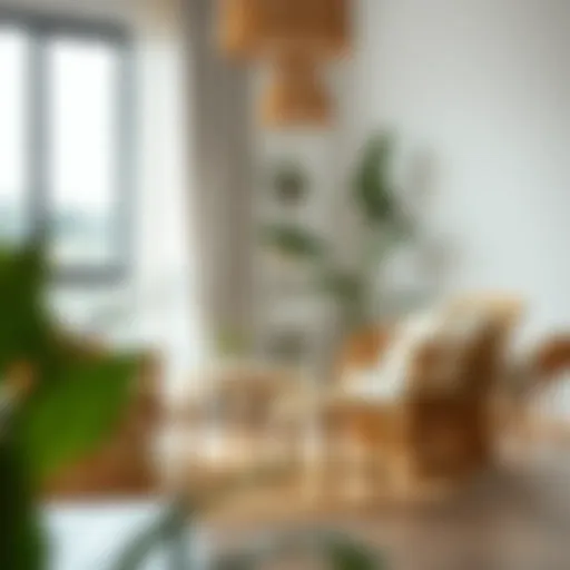 Rattan Furniture in Contemporary Design Elegant interior showcasing rattan furniture