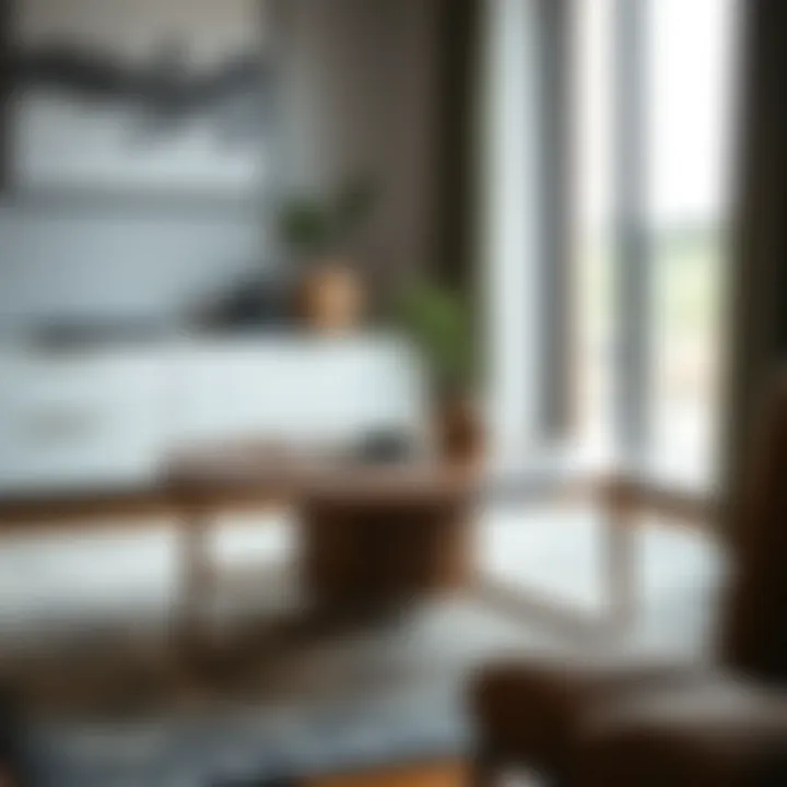 Chic high-legged coffee table with minimalist design