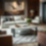 Elegant High-Legged Coffee Table Elegant high-legged coffee table in a modern living room setting