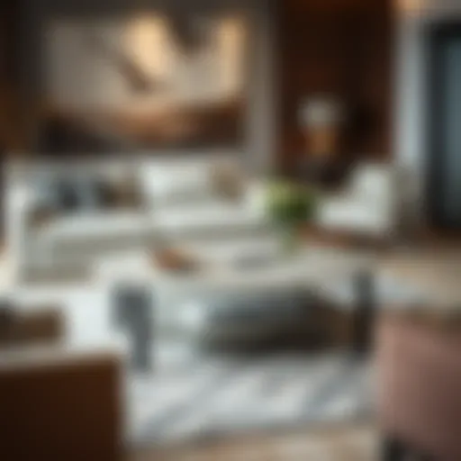 Elegant High-Legged Coffee Table Elegant high-legged coffee table in a modern living room setting