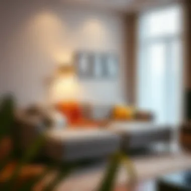 Space-Saving Triple Sofa Bed in Apartment Innovative use of triple sofa bed in compact apartment