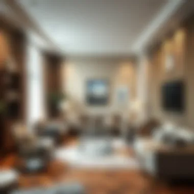 An interior design showcasing the balance of brown furniture and wall colors