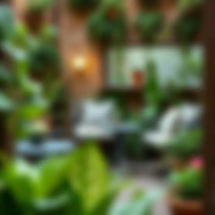 Inviting Garden Setup with Greenery Inviting garden corner setup with plants