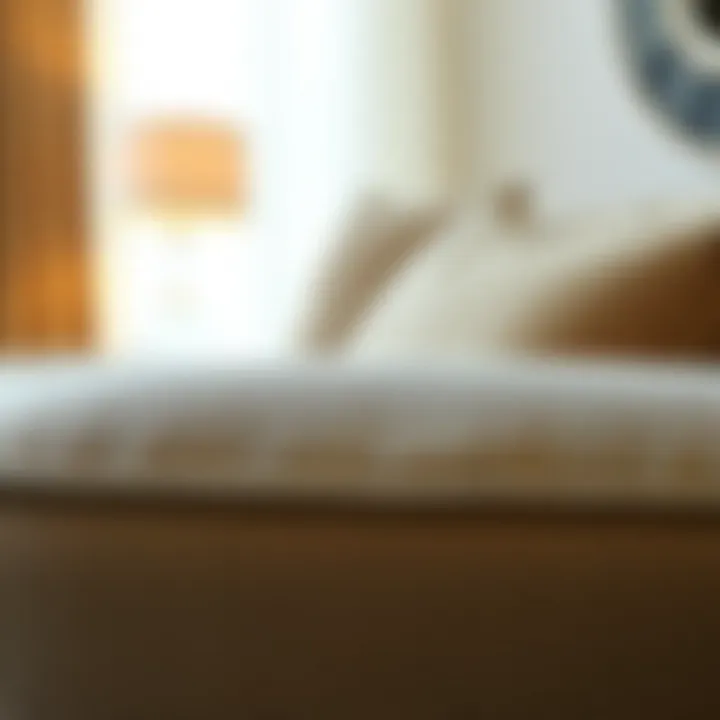 Detailed view of fabric texture used in sofa covers