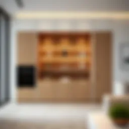 Contemporary multi-functional cabinet design showcasing seamless integration in modern interiors