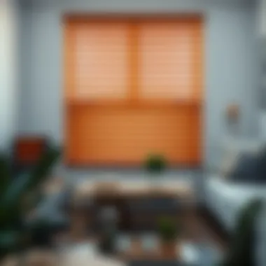 Easy installation of wooden blinds in a cozy living space