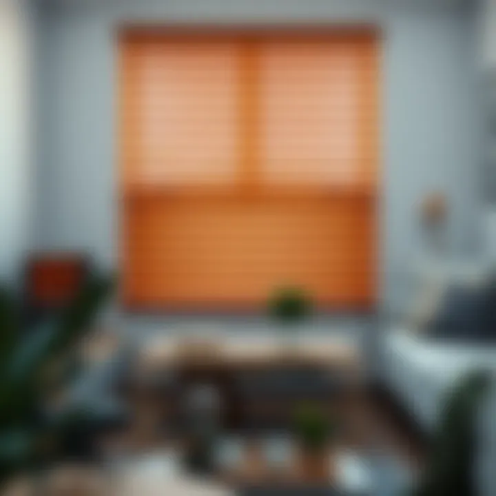 Easy installation of wooden blinds in a cozy living space