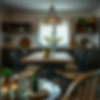 Rustic Charm in Kitchen Table Decoration Rustic kitchen table with decorative elements