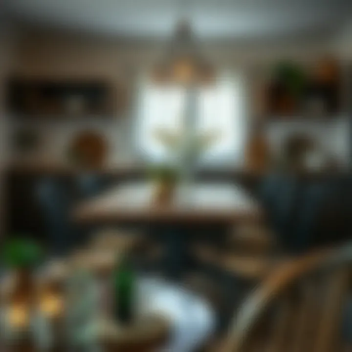 Rustic Charm in Kitchen Table Decoration Rustic kitchen table with decorative elements