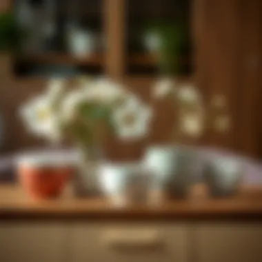 Decorative and Functional Cup Arrangements Functional and decorative cup arrangements on a table