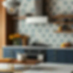 Elegant Kütahya ceramic backsplash showcasing intricate patterns