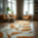 Elegant leaf-patterned runner enhancing modern home decor