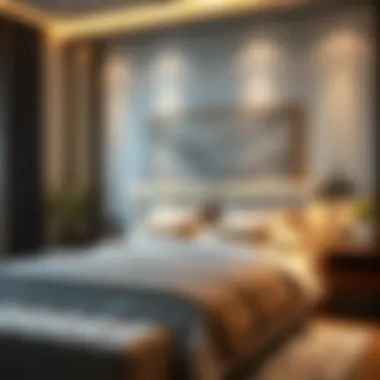 Contemporary Elegance Stylish modern headboard in a contemporary bedroom setting