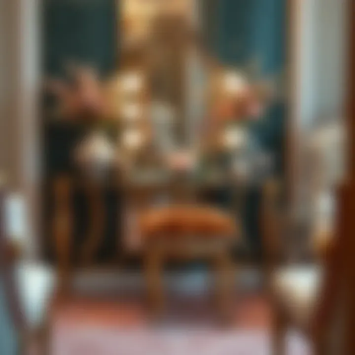 Decorative Elegance: A Luxurious Glass Makeup Table Luxurious glass makeup table adorned with decorative items