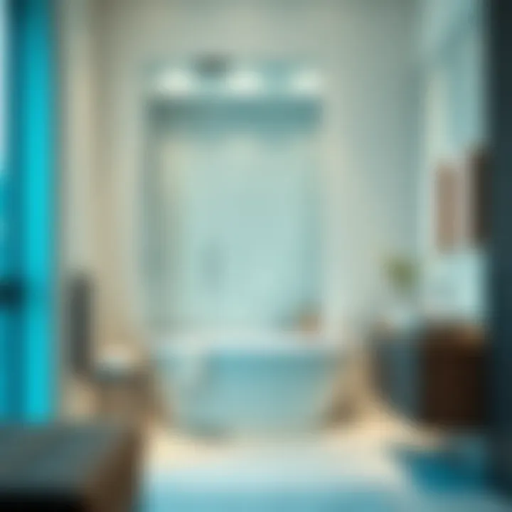 Glass Partition Luxurious glass partition adding sophistication to a bathroom