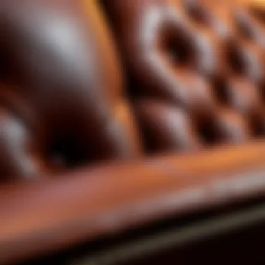 Close-up of luxurious leather texture showcasing quality materials