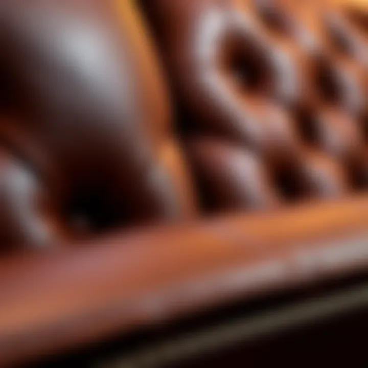Close-up of luxurious leather texture showcasing quality materials