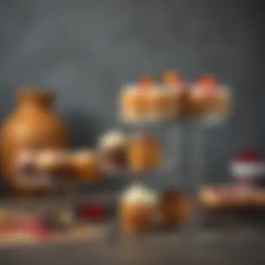 Creativity in Metal Cupcake Stands Creative arrangement of cupcakes on a contemporary metal stand