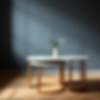 Elegant trio of nesting tables showcasing modern design