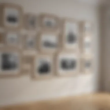 Contemporary Gallery Wall Modern wooden picture frames arranged in a stylish gallery wall