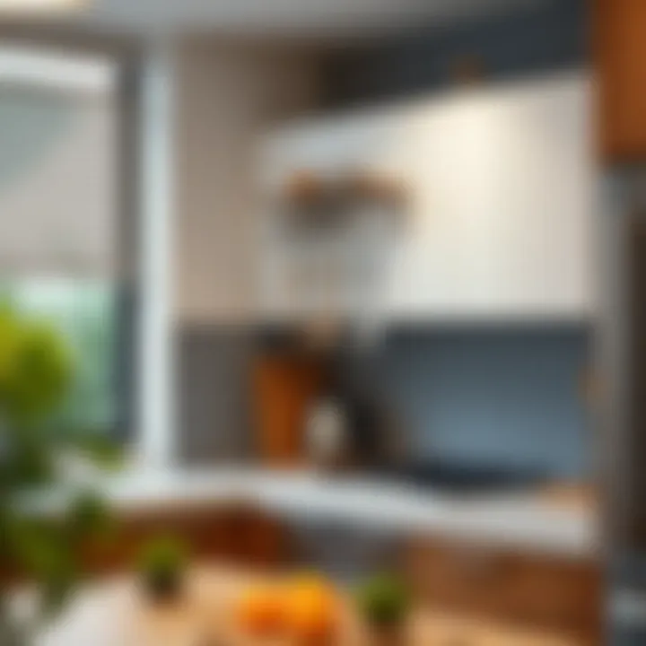 Modern Installation of Functional Kitchen Hanging Rack Modern installation of a functional kitchen hanging rack