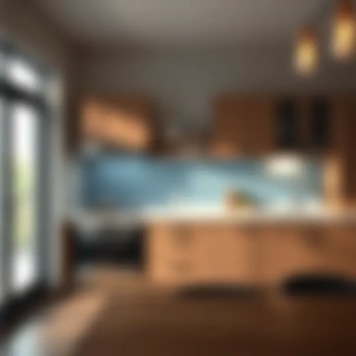 Detailed blueprint of kitchen cabinet design