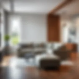 Stylish kitchen corner sofa in a modern setting