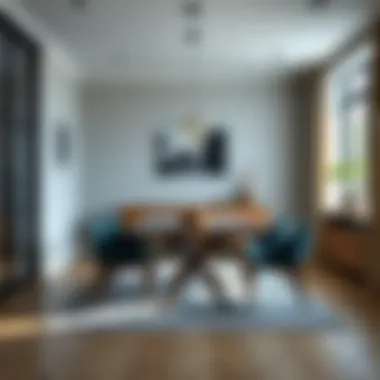 Modern Dining Area Modern dining area showcasing a beautiful table