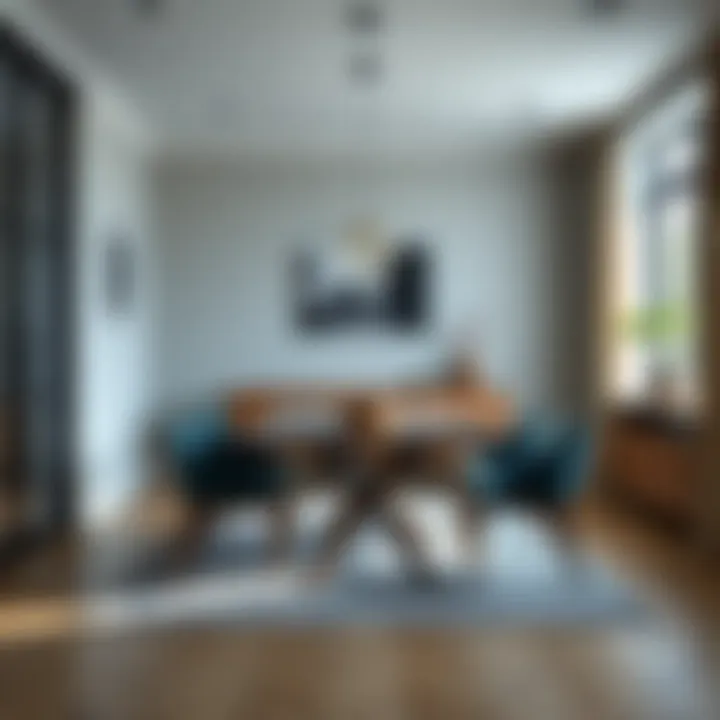 Modern Dining Area Modern dining area showcasing a beautiful table