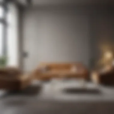 Elegant Sofa Set in a Modern Living Room Contemporary living room design featuring elegant sofa set