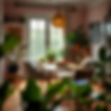 Charming Reading Corner with Natural Elements Charming reading corner with natural light and plants