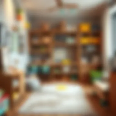 Organized children's room with toy storage solutions