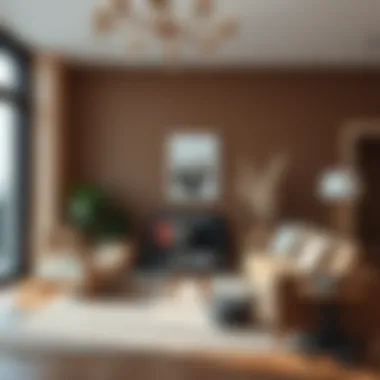 Different paint swatches that harmonize with brown furniture