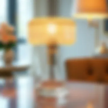 Quality Materials in Crystal Lamp Design Close-up of high-quality materials used in crystal lamps