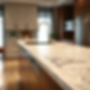 Comparison of various quartz countertop finishes