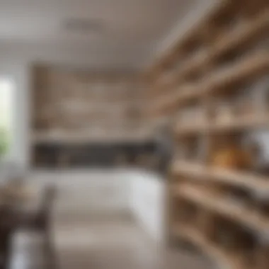 Stylishly organized kitchen pantry interior