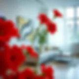 The Impact of Red Flowers on Modern Decor Vibrant red flowers in a modern interior