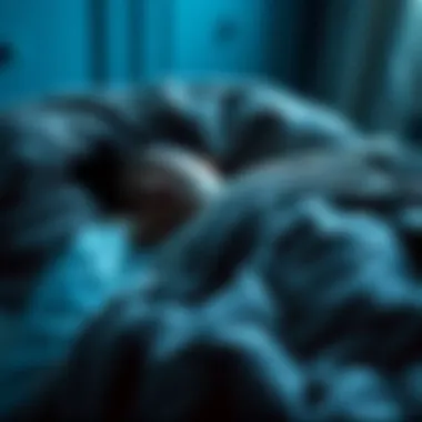 A person enjoying restful sleep under a wool comforter