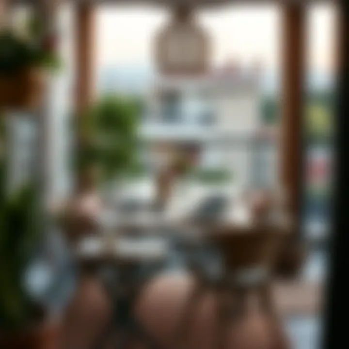 An inviting balcony setup featuring a reused dining set