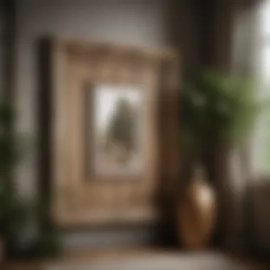 Rustic Frame with Natural Elements Rustic wooden frame surrounded by natural decor elements
