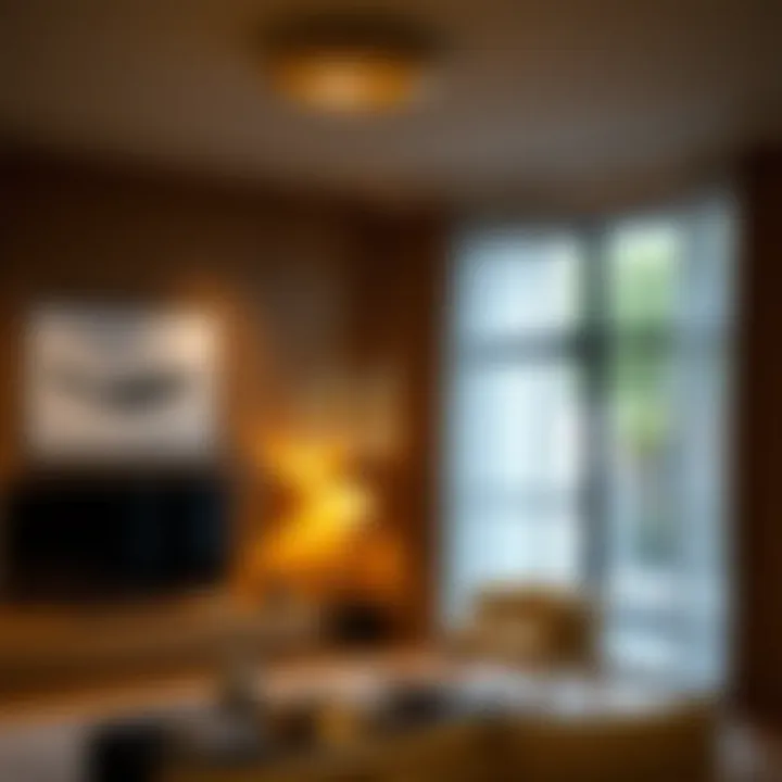 Elegant modern living room lighting fixture