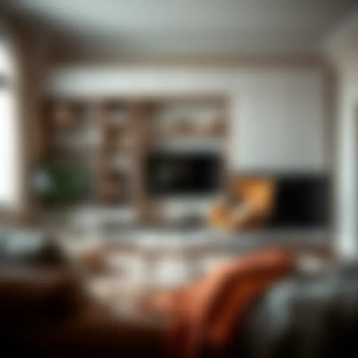 Innovative storage solutions in a contemporary living space