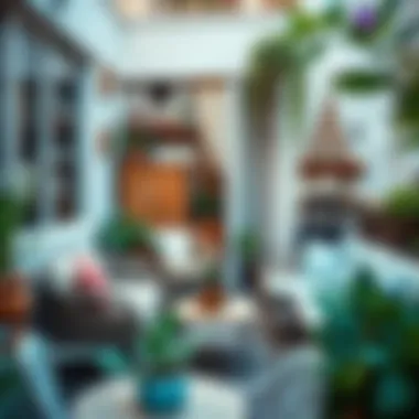 A collection of unique second-hand balcony furniture pieces