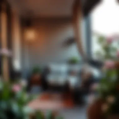 Cozy outdoor corner with a second-hand balcony lounge set