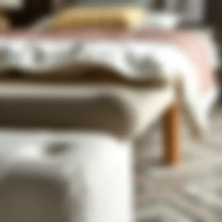 High-Quality Materials Overview Close-up of quality materials used in a single bed base