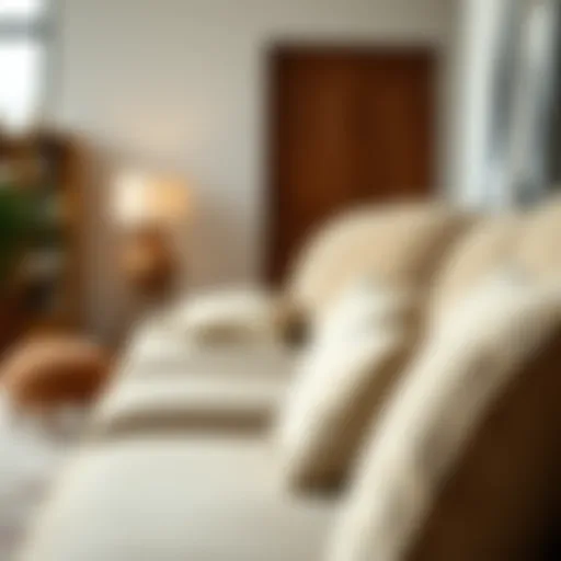 A close-up view of various types of rigid foam materials used in furniture design